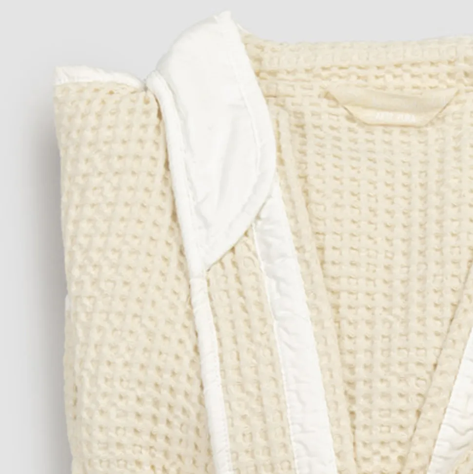 Accappatoio Kimono di Lusso di Lino e Cotone, 2 Finiture Made in Italy - Kleone