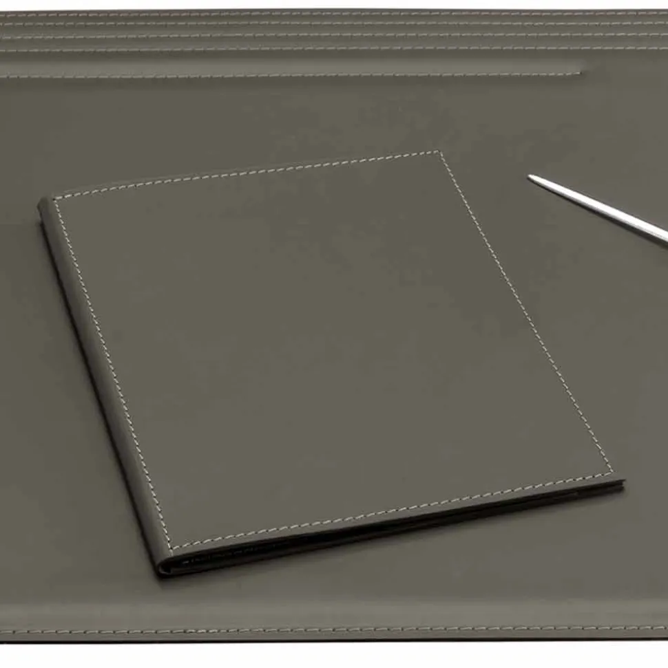 Accessori per Scrivania in Cuoio da 5 Pezzi Made in Italy - Ebe