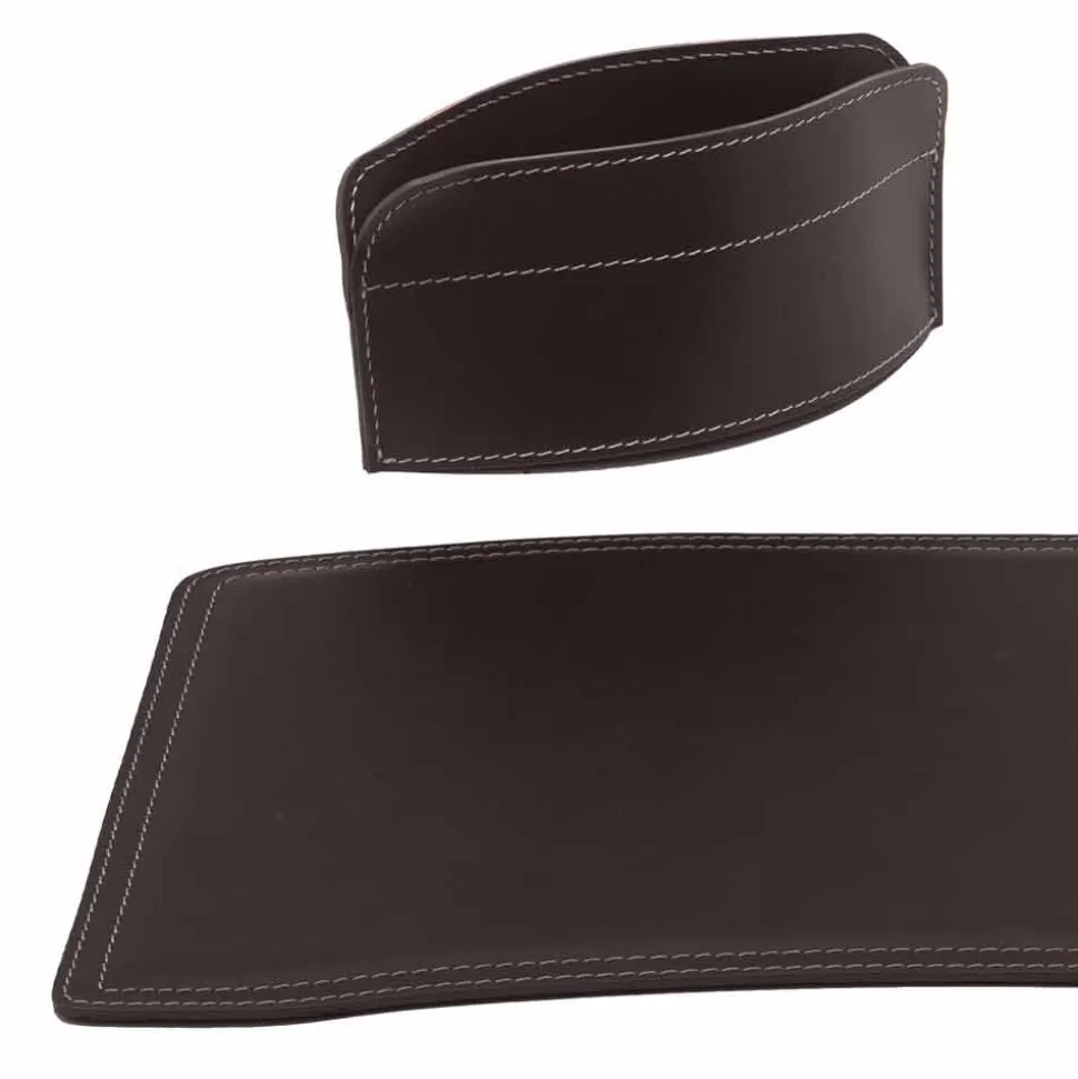 Accessori Scrivania da Ufficio in Cuoio Rigenerato Made in Italy - Brando