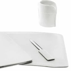 Accessori Ufficio per Scrivania Made in Italy in Cuoio Rigenerato - Brando
