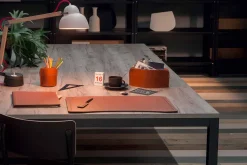Accessori Ufficio per Scrivania Made in Italy in Cuoio Rigenerato - Brando