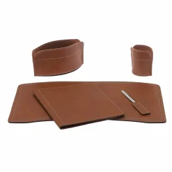 Accessori Ufficio per Scrivania Made in Italy in Cuoio Rigenerato - Brando