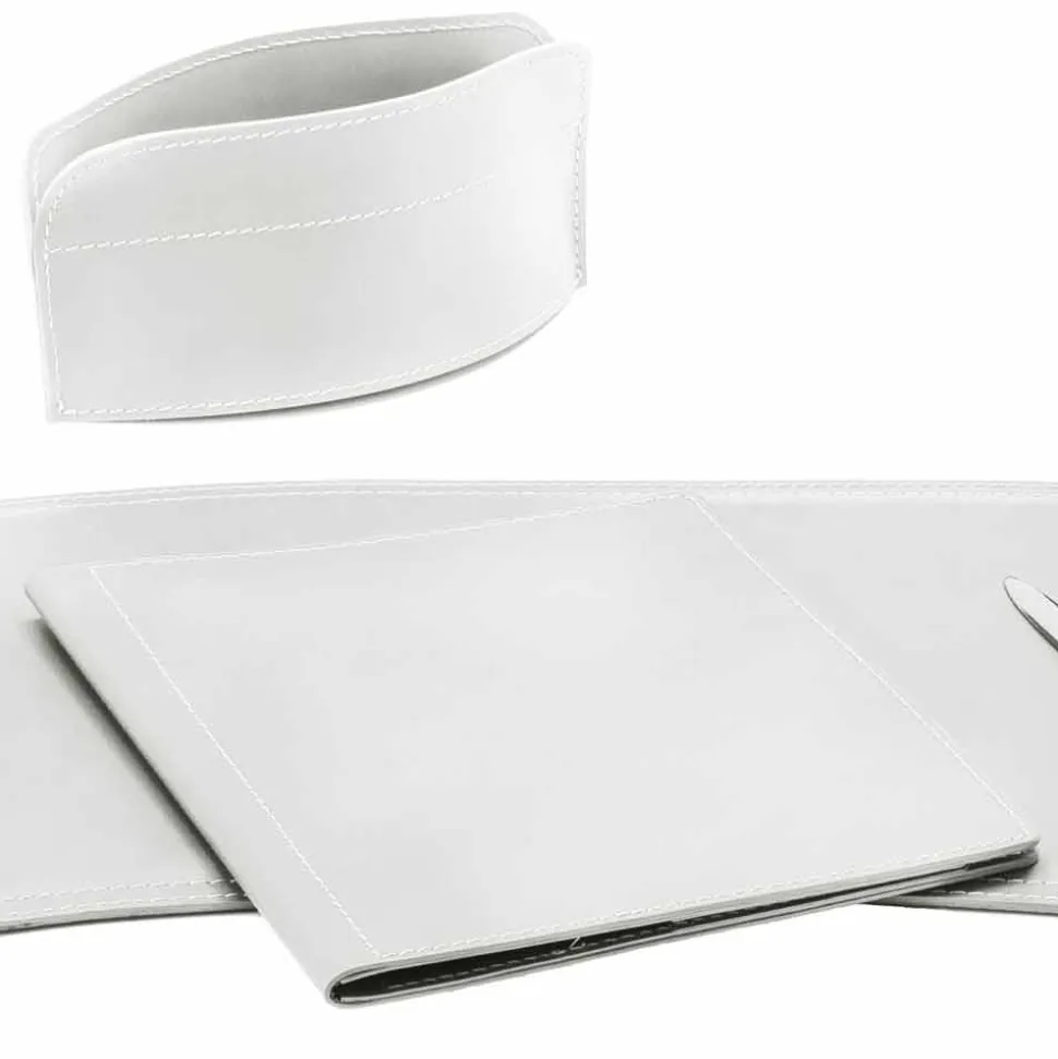 Accessori Ufficio per Scrivania Made in Italy in Cuoio Rigenerato - Brando