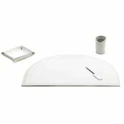 Accessori Ufficio per Scrivania in Cuoio Rigenerato, Made in Italy- Medea