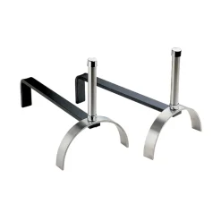 Alari per il Camino in Diverse Finiture Altezza 25 cm Made in Italy - Rinoceronte