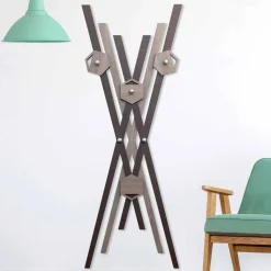 Appendiabiti a Muro Design Moderno Legno Colorato per Ingresso - Picasso