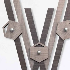 Appendiabiti a Muro Design Moderno Legno Colorato per Ingresso - Picasso
