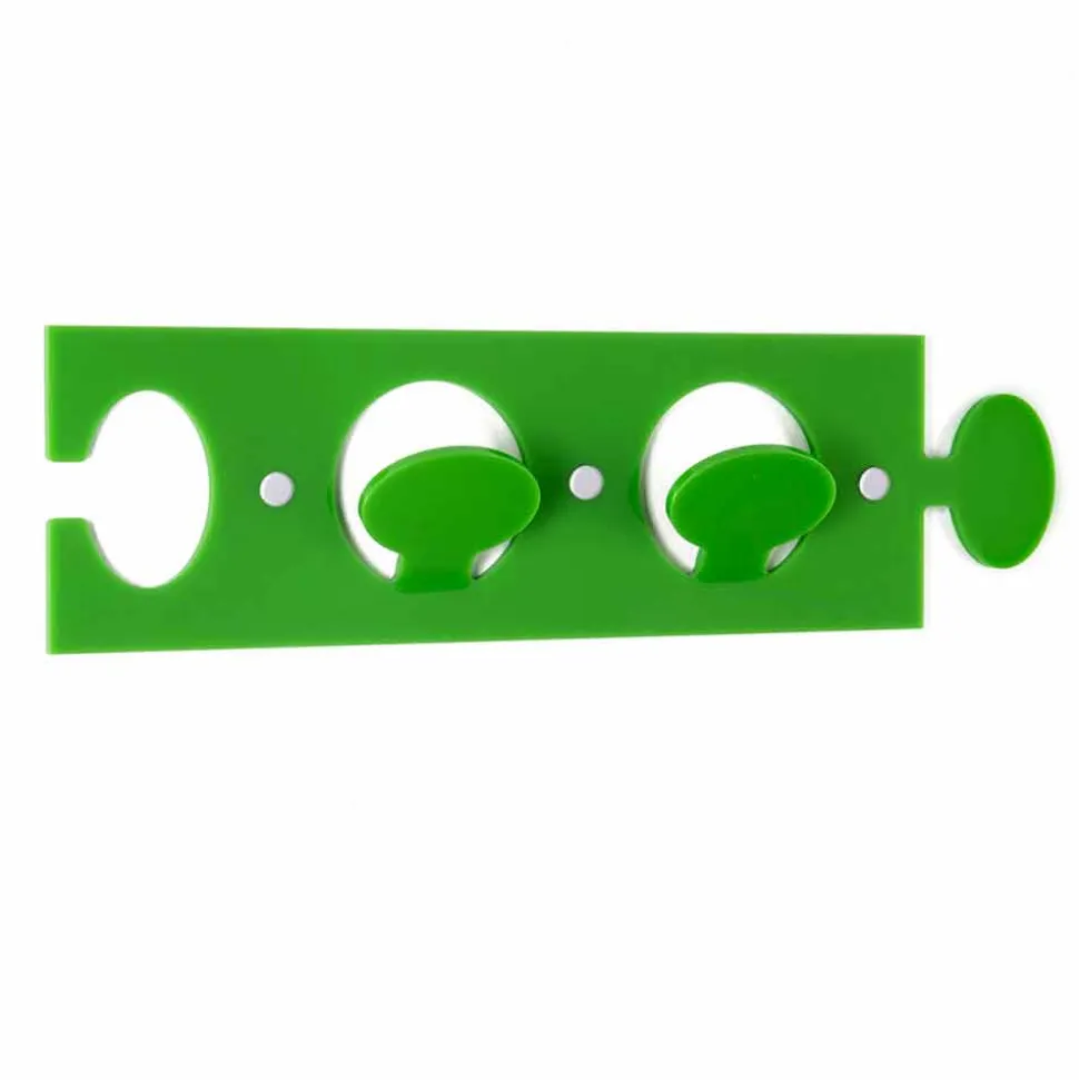 Appendiabiti da Muro Colorato in Plexiglass con 2 Ganci 3 Pezzi - Fratack