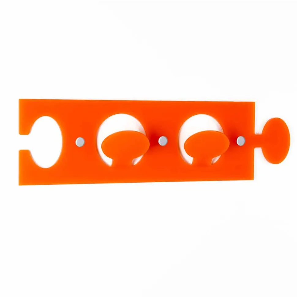 Appendiabiti da Muro Colorato in Plexiglass con 2 Ganci 3 Pezzi - Fratack