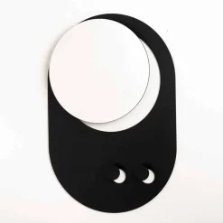 Appendiabiti da Parete Moderno in Acciaio con Specchio Made in Italy - Pilippo
