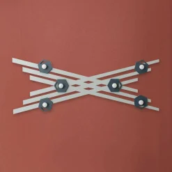 Appendiabiti da Parete Moderno di Design in Legno Laccato Colorato - Picassino