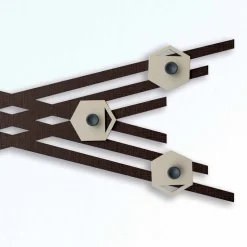 Appendiabiti da Parete Moderno di Design in Legno Laccato Colorato - Picassino