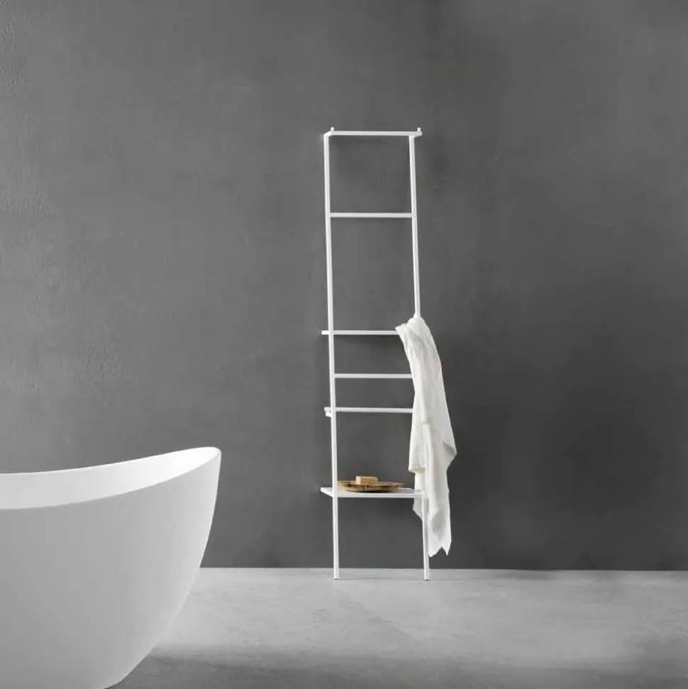 Appendiabiti da Terra a Scaletta di Design Moderno Bianco o Colorato - Caloina