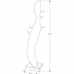 Appendiabiti da Terra con Struttura e Pioli in Teak Massello - Abete