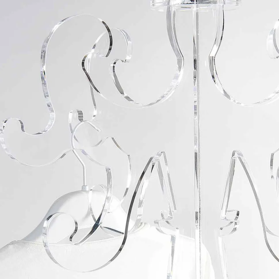Appendiabiti da terra, design classico, in plexiglass Giave