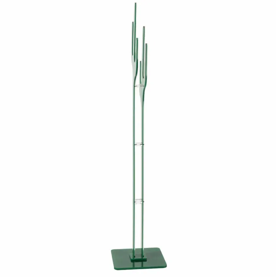 Appendiabiti da terra design moderno verde Cactus, made in Italy
