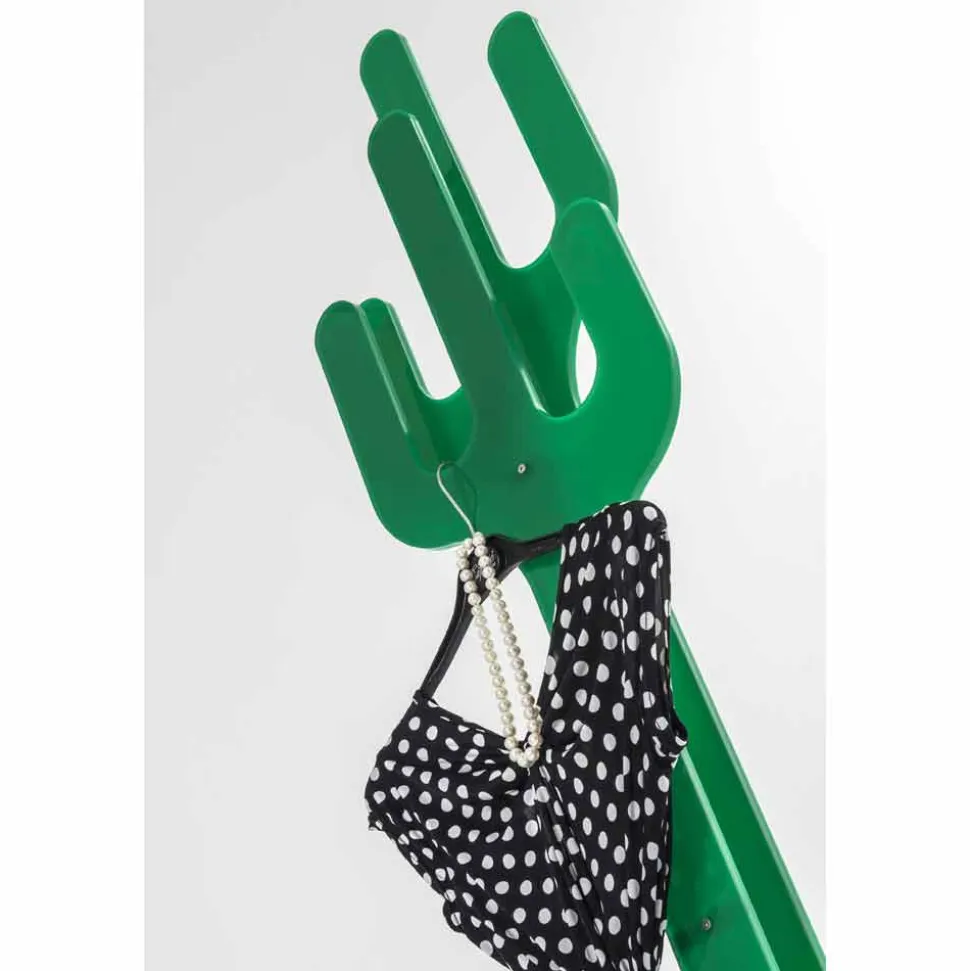 Appendiabiti da terra design moderno verde Cactus, made in Italy