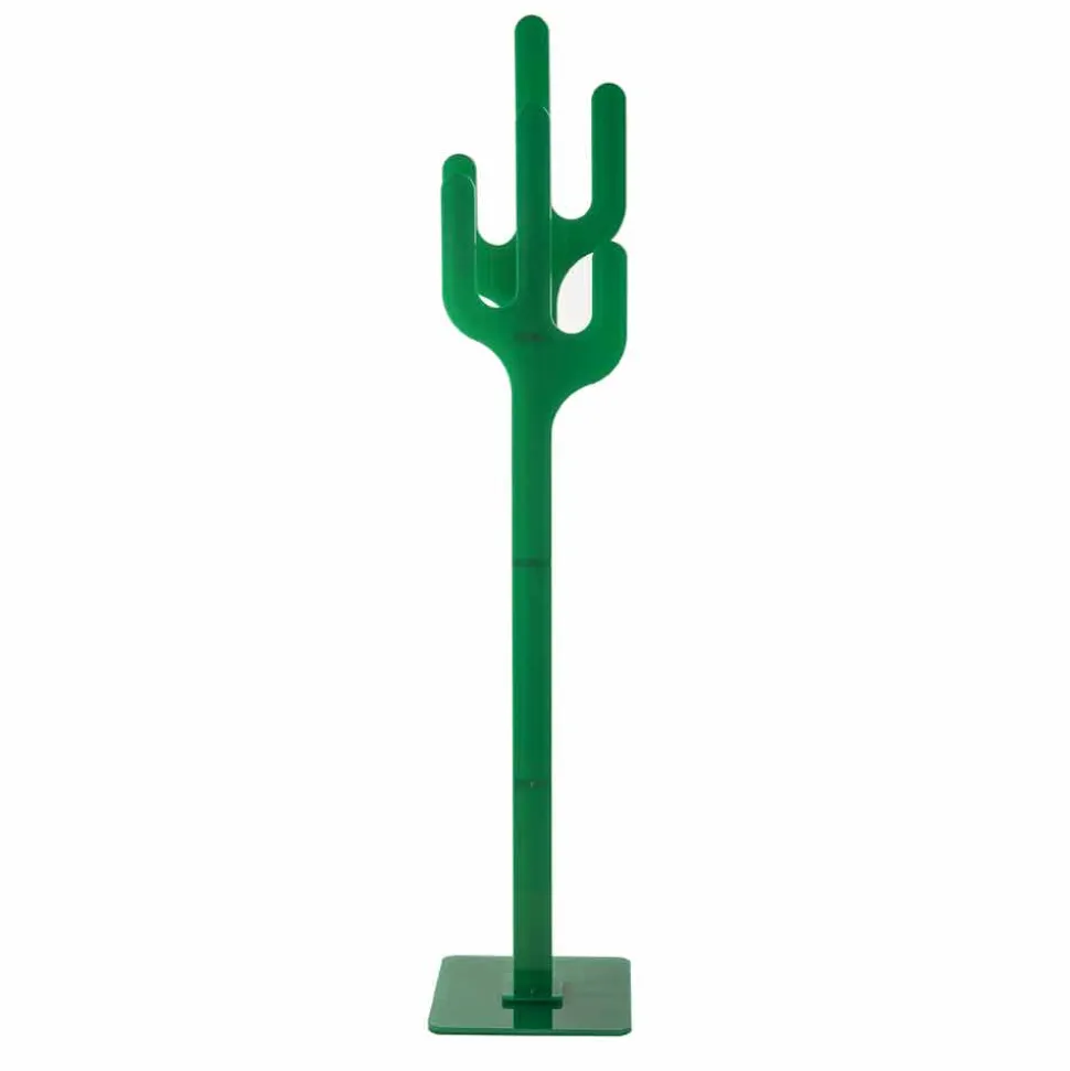 Appendiabiti da terra design moderno verde Cactus, made in Italy