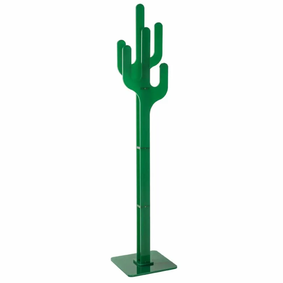 Appendiabiti da terra design moderno verde Cactus, made in Italy