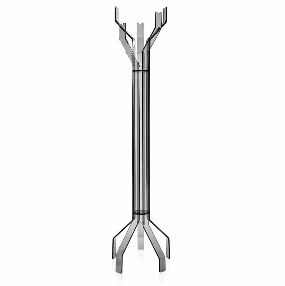 Appendiabiti da terra fumé a 5 ganci Andrea, design moderno