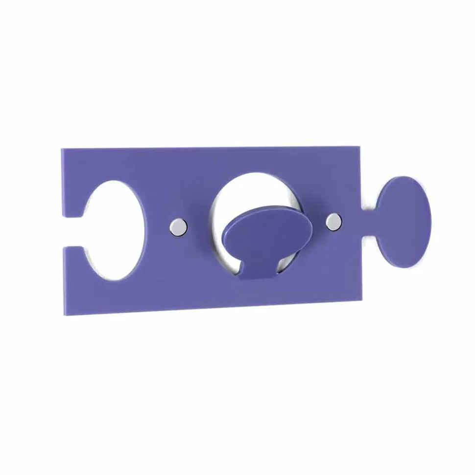 Appendini da Parete in Plexiglass Colorato Design Moderno 4 Pezzi - Fratack