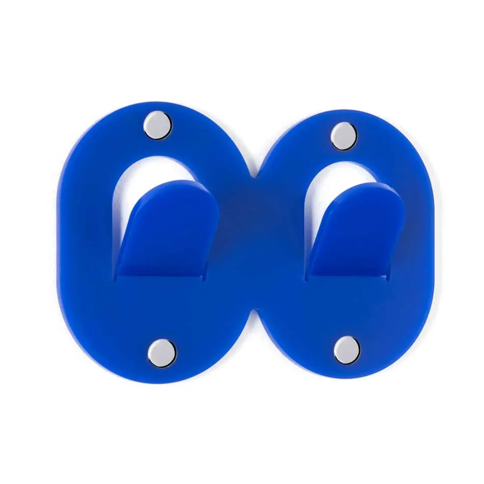3 Appendini Muro in Plexiglass Colorato Design Doppio Italiano a Clip - Freddie