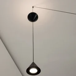 Applique a Filo in Alluminio Nero e Doppio Cono Design Minimale - Mercado