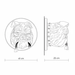 Applique a Muro a 3 Luci in Ceramica Grigia o Bianca Design Moderno - Dogbull