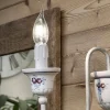 Applique a Muro Artigianale in Ceramica e Ottone Dipinta a Mano - Sanremo