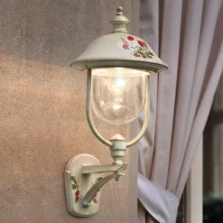 Applique a Muro da Giardino Alluminio con Fiori Dipinti a Mano - Bari