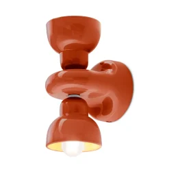Applique a Muro in Ceramica con 2 Luci Made in Italy - Berimbau