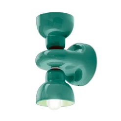 Applique a Muro in Ceramica con 2 Luci Made in Italy - Berimbau