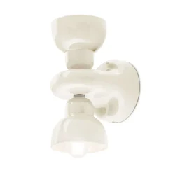 Applique a Muro in Ceramica con 2 Luci Made in Italy - Berimbau