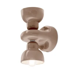 Applique a Muro in Ceramica con 2 Luci Made in Italy - Berimbau