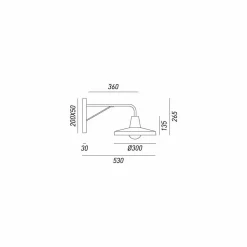Applique a muro in ferro anticato stile industriale Sally Il Fanale