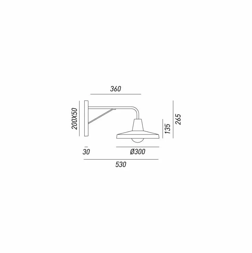 Applique a muro in ferro anticato stile industriale Sally Il Fanale