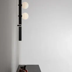 Applique a Parete di Design in Alluminio Nero con Sfere e Faretti - Esodo