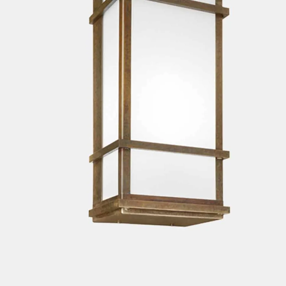 Applique a Parete Vintage a 2 LED in Ottone e Plexiglass - Quadro by Il Fanale