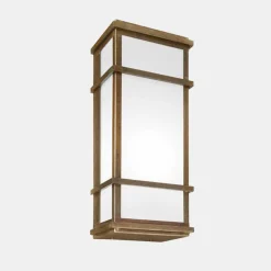 Applique a Parete Vintage a 2 LED in Ottone e Plexiglass - Quadro by Il Fanale