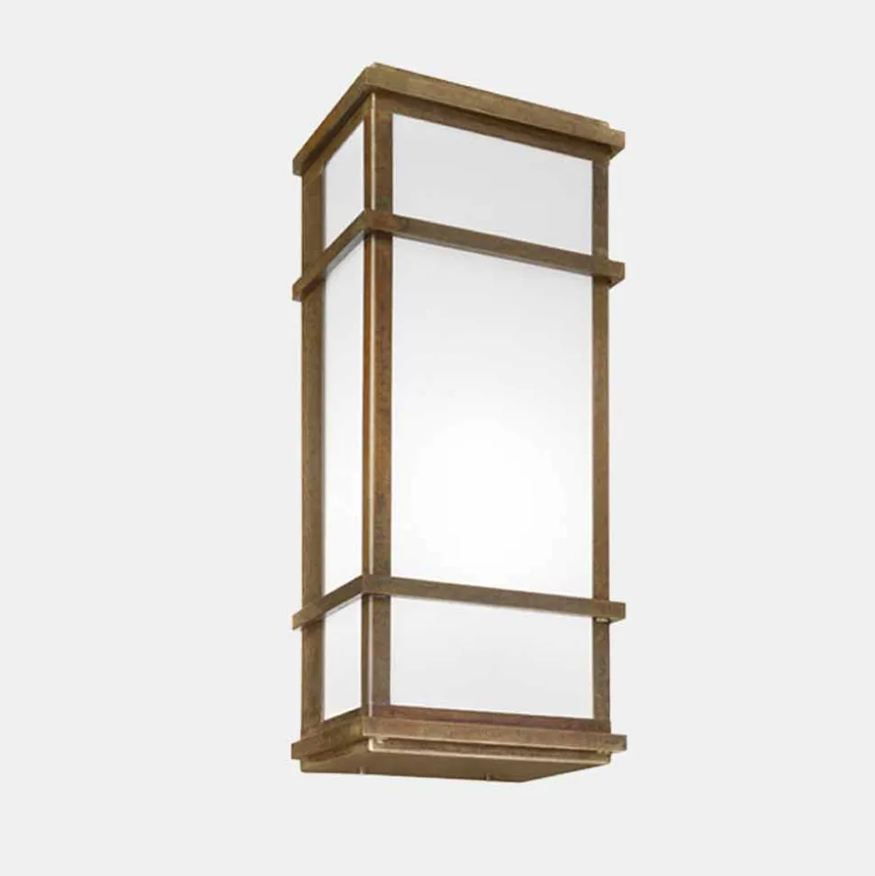Applique a Parete Vintage a 2 LED in Ottone e Plexiglass - Quadro by Il Fanale