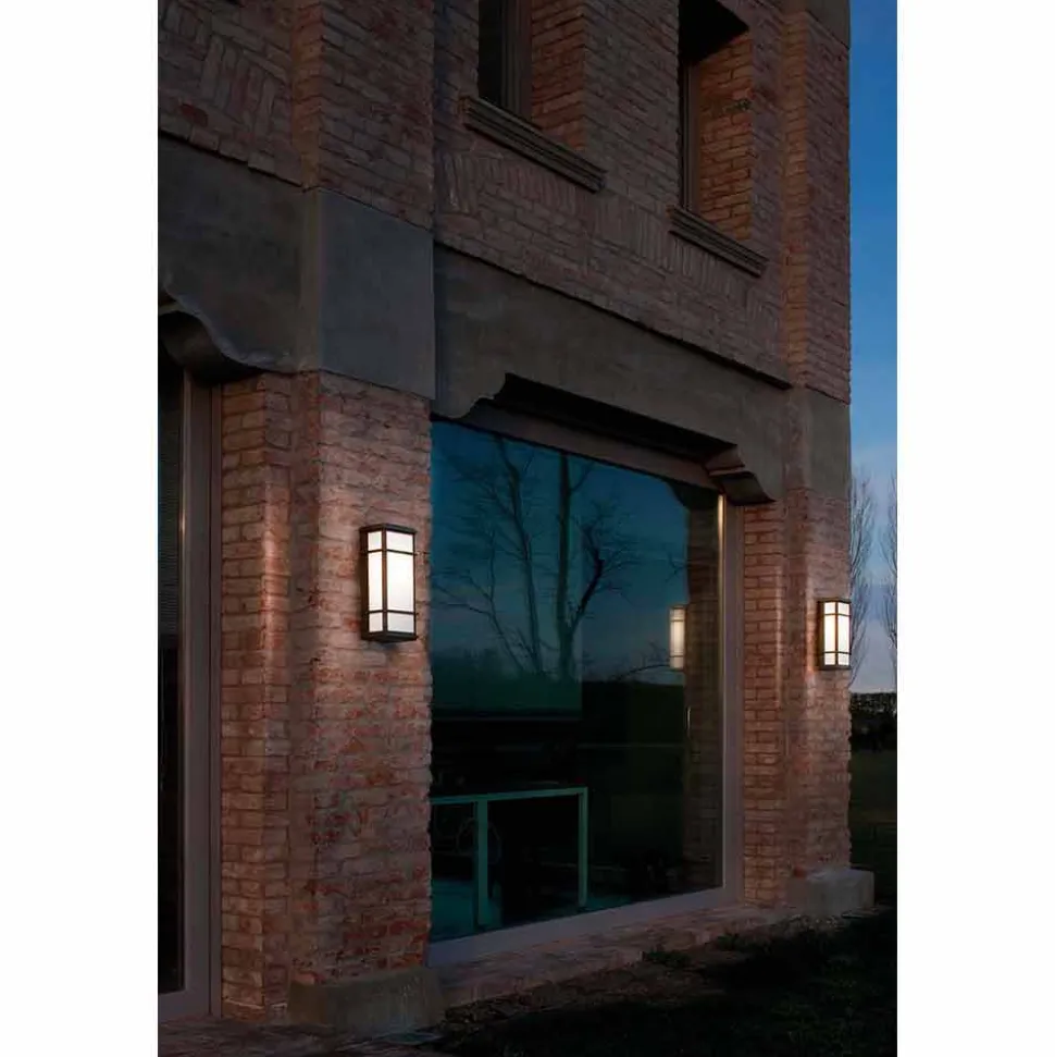 Applique a Parete Vintage a 2 LED in Ottone e Plexiglass - Quadro by Il Fanale