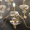 Applique Classica 6 Luci in Porcellana e Vetro Soffiato Lusso - Eteria