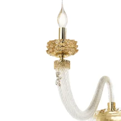 Applique Classica 3 Luci Vetro Artigianale Lusso Made in Italy - Saline