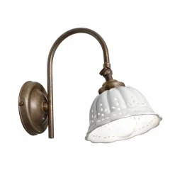 Applique curva in ceramica Anita Il Fanale, stile liberty