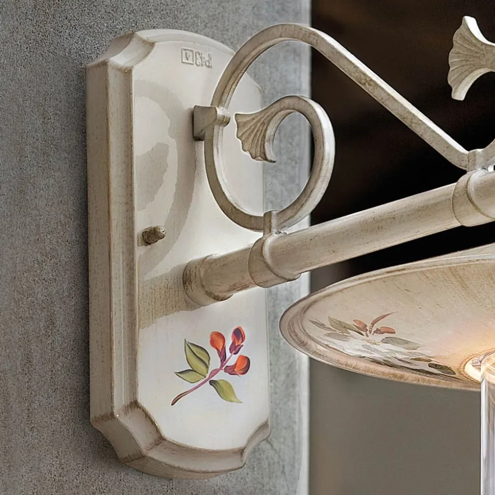 Applique da Esterno in Alluminio Decorato Dipinto a Mano Classico - Genova
