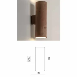 Applique da Esterno in Argilla Colorata e PMMA Made in Italy - Toscot Hans