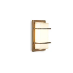 Applique da Esterno in Ottone, E27 e Stile Geometrico Made in Italy - Cristallo