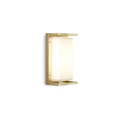 Applique da Esterno in Ottone Vintage, E27 e Luce Elegante - Cristallo