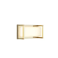 Applique da Esterno in Ottone Vintage, E27 e Luce Elegante - Cristallo
