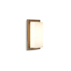 Applique da Esterno in Ottone Vintage con Attacco E27 e IP44 - Cristallo
